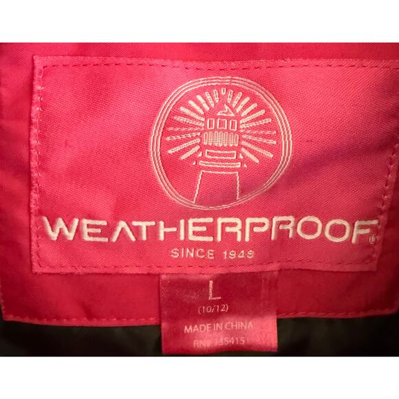 Weatherproof 3 In 1 Jacket Girls L (10-12) Pink Lined Pockets Hooded Full Zip - Picture 3 of 14
